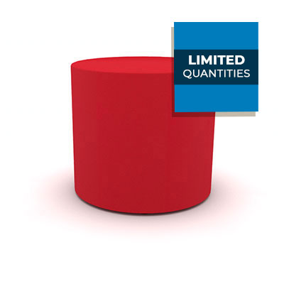 HON Flock Round Mini Red Stool With Wheels