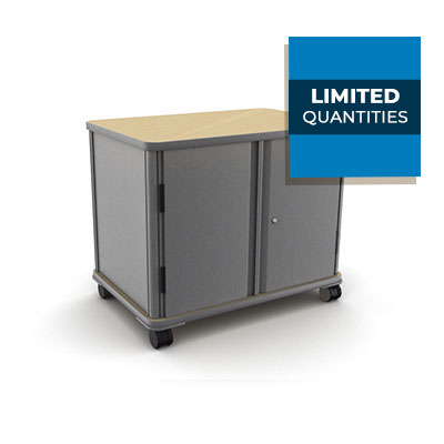 HON SmartLink Storage Cabinet, Maple Top, Charcoal Base