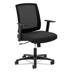 Torch Mesh Mid-Back Task Chair, Supports up to 250 lbs., Black Seat/Black Back, Black Base