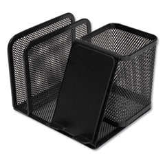 Mesh Desk Organizer, 5 3/4 x 5 3/4 x 4 1/8, Black