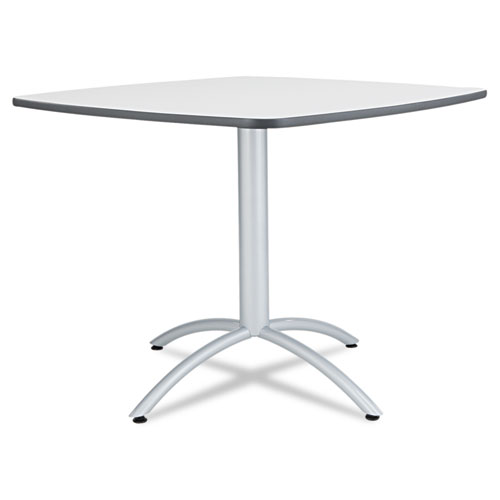 Cafe Table, Breakroom Table, 36w x 36d x 30h, Gray Melamine Top, Steel Legs