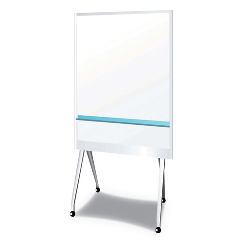 Mobile Partition Board LG, 38 3/ 10" x 70 4/ 5", White, Aluminum Frame