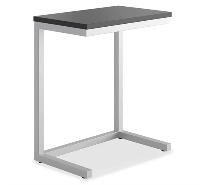 HON Cantilever Table, 17-1/2"W, Black Finish