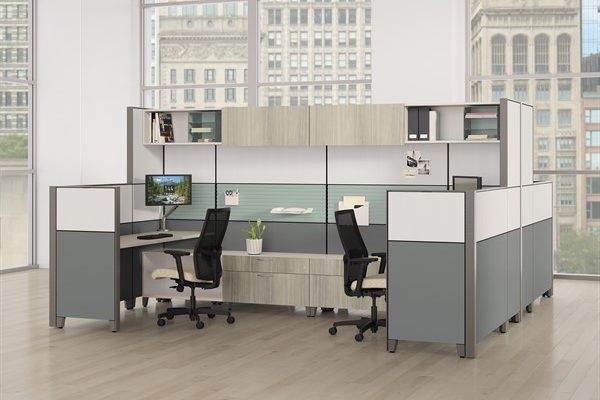 The Abound creates 2 workstations with storage capabilities both above and below