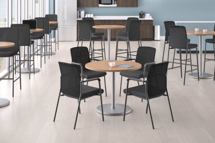 circular table and chairs