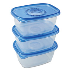 Deep Dish Food Storage Containers, 64 oz, 3/ Pack, 6 Packs/ Carton 