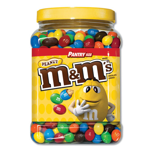 M&M’s Milk Chocolate Coated Candy with Peanut Center, 62 oz Tub