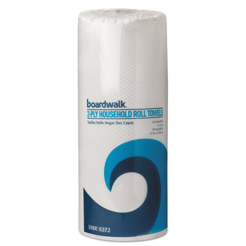 Boardwalk Household Perforated Paper Towel Rolls, 2- Ply, 11 x 9, White, 85 Sheets/ Roll, 30 Rolls/ Carton 