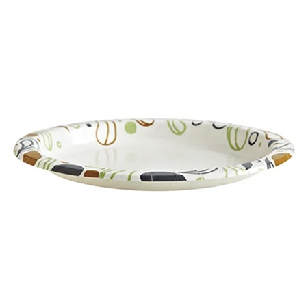 BWKDEER9PLT Boardwalk® Deerfield Printed Paper Plates