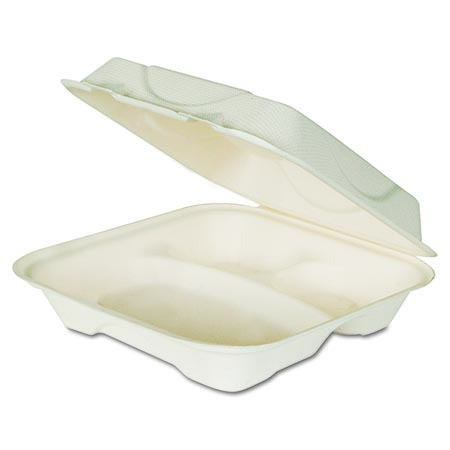 ECOEPHC93 Eco-Products® Renewable and Compostable Sugarcane Clamshells