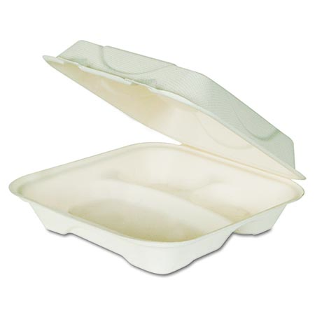 Eco-Products Renewable & Compostable Salad Bowls w/ Lids - 32oz., 50/PK, 3 PK/CT