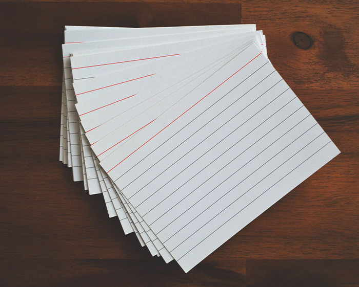 Index cards